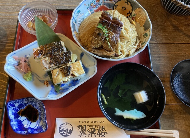 焼サバそうめんとサバ寿し